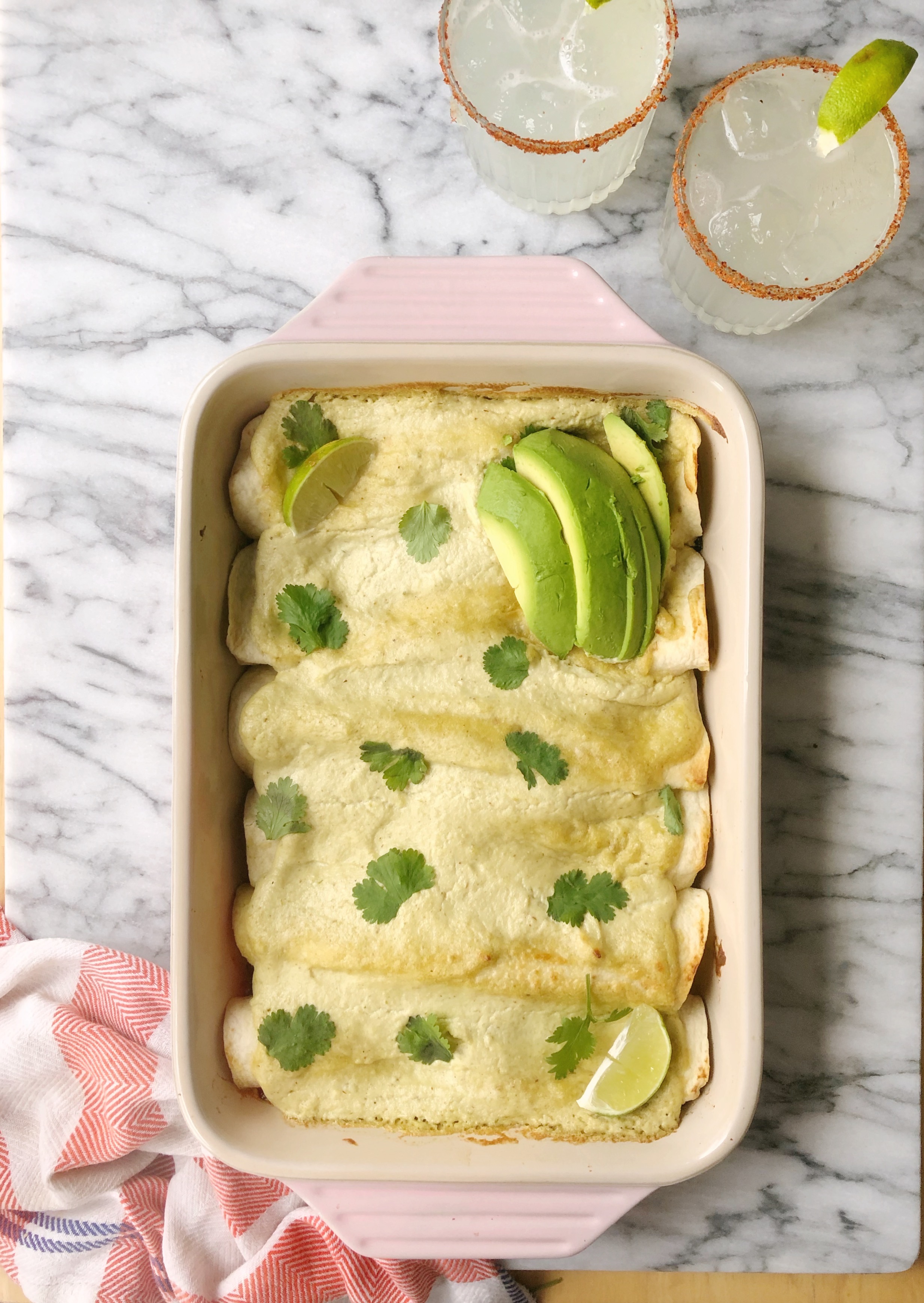 Chicken Enchiladas with Mole Blanco - Lola Cherie Cola